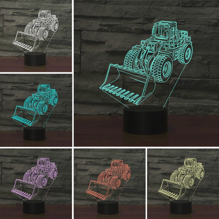 Excavator Shape 3D Colorful LED Vision Light Table Lamp, USB Touch Version - Novelty Lighting by PMC TechLife | Online Shopping South Africa | PMC TechLife | Buy Now Pay Later Mobicred
