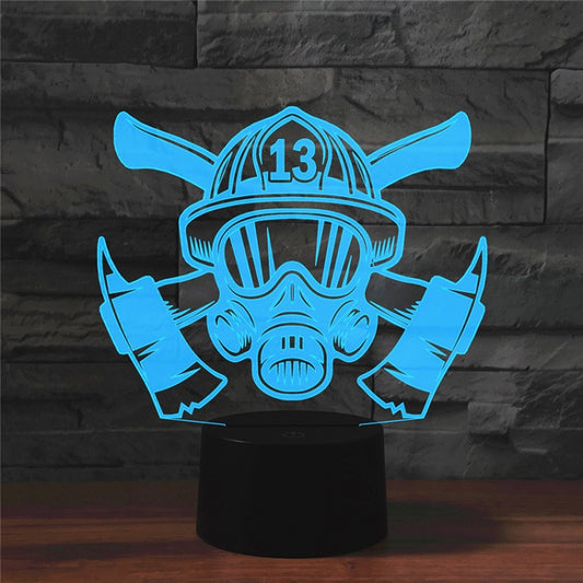 Fire Fighting Shape 3D Colorful LED Vision Light Table Lamp, Crack Remote Control Version - Novelty Lighting by PMC Jewellery | Online Shopping South Africa | PMC Jewellery | Buy Now Pay Later Mobicred