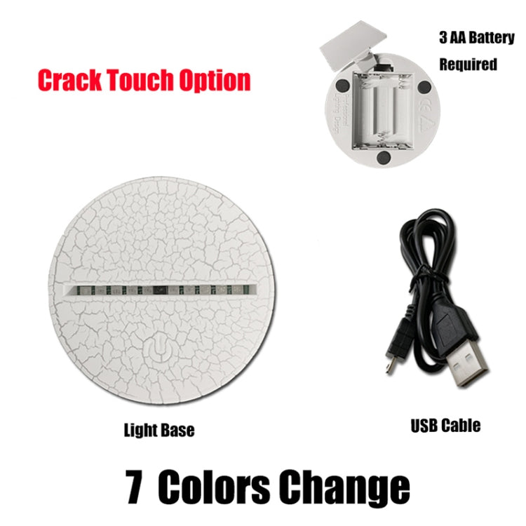 Fire Mask Shape 3D Colorful LED Vision Light Table Lamp, Crack Touch Version - Novelty Lighting by PMC TechLife | Online Shopping South Africa | PMC TechLife | Buy Now Pay Later Mobicred