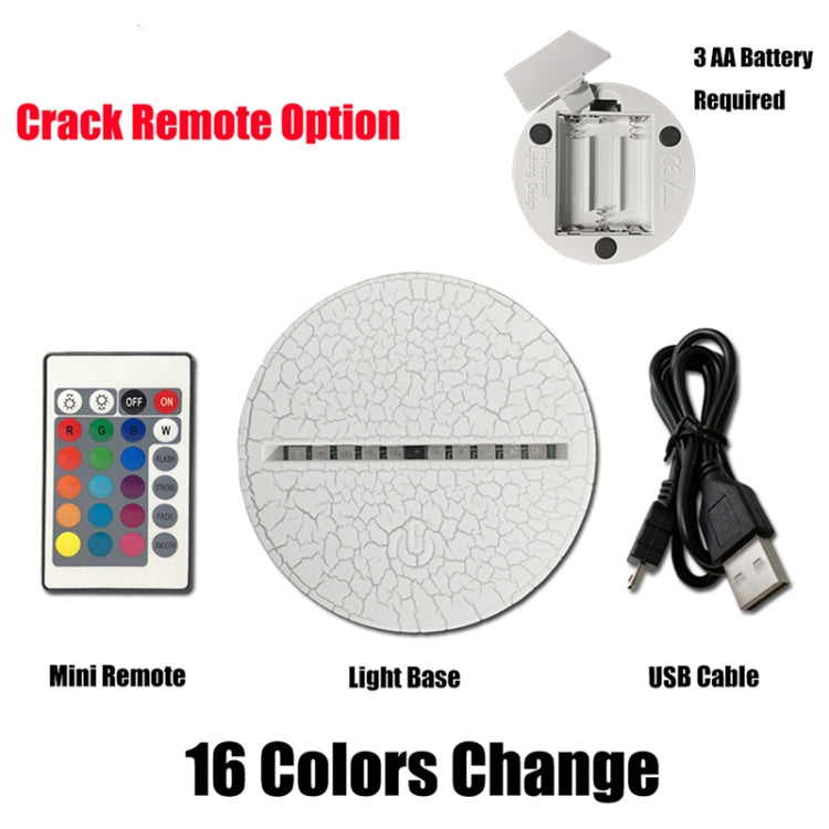 Astronaut Shape 3D Colorful LED Vision Light Table Lamp, Crack Remote Control Version - Novelty Lighting by PMC TechLife | Online Shopping South Africa | PMC TechLife | Buy Now Pay Later Mobicred