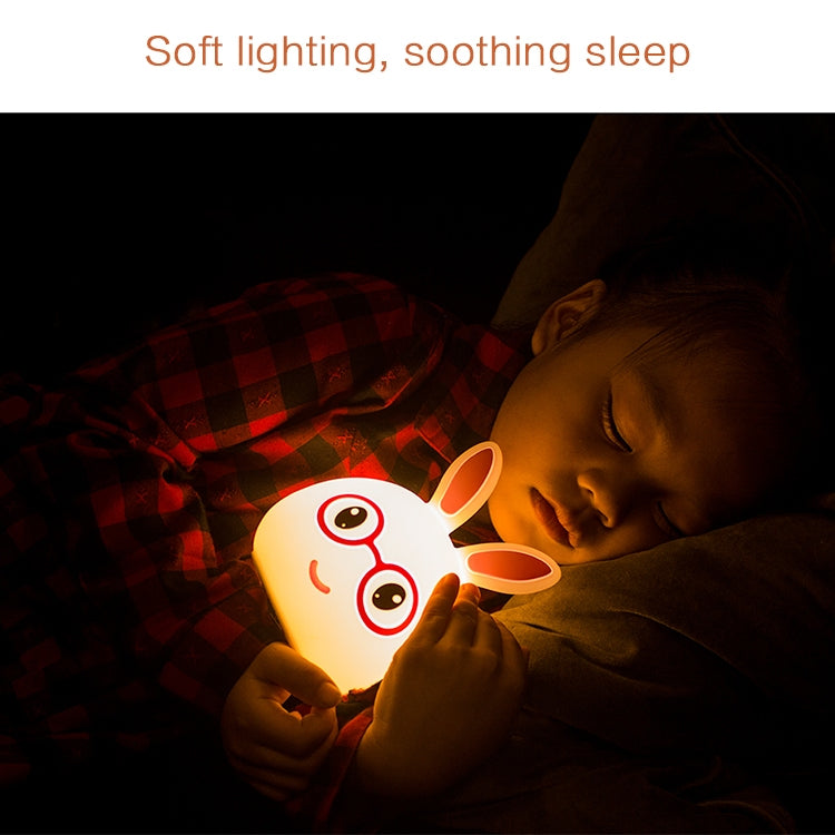 Smiling Rabbit Creative Touch 3D LED Decorative Night Light, USB Charging Version (Pink) - Night Lights by PMc TechLife | Online Shopping South Africa | PMc TechLife | Buy Now Pay Later Mobicred