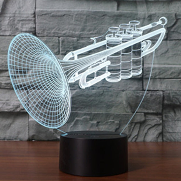 Trumpet Shape 3D Touch Switch Control LED Light , 7 Colour Discoloration Creative Visual Stereo Lamp Desk Lamp Night Light - Novelty Lighting by PMC TechLife | Online Shopping South Africa | PMC TechLife | Buy Now Pay Later Mobicred