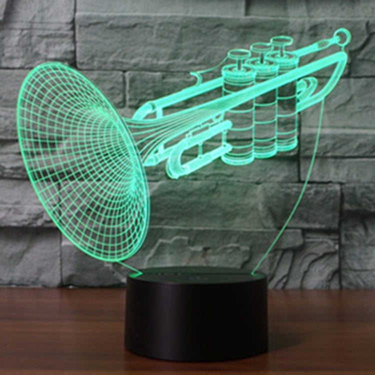 Trumpet Shape 3D Touch Switch Control LED Light , 7 Colour Discoloration Creative Visual Stereo Lamp Desk Lamp Night Light - Novelty Lighting by PMC TechLife | Online Shopping South Africa | PMC TechLife | Buy Now Pay Later Mobicred
