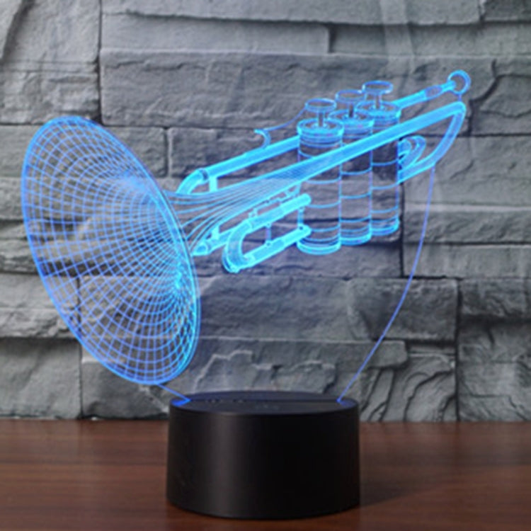 Trumpet Shape 3D Touch Switch Control LED Light , 7 Colour Discoloration Creative Visual Stereo Lamp Desk Lamp Night Light - Novelty Lighting by PMC TechLife | Online Shopping South Africa | PMC TechLife | Buy Now Pay Later Mobicred