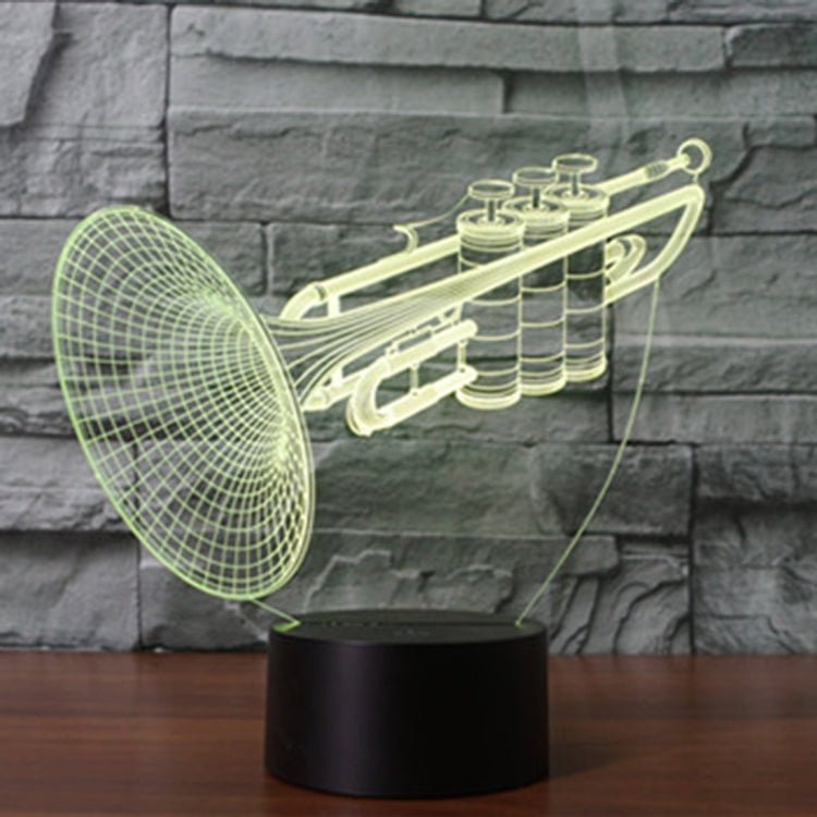 Trumpet Shape 3D Touch Switch Control LED Light , 7 Colour Discoloration Creative Visual Stereo Lamp Desk Lamp Night Light - Novelty Lighting by PMC TechLife | Online Shopping South Africa | PMC TechLife | Buy Now Pay Later Mobicred