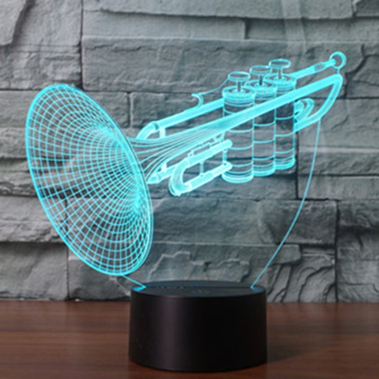 Trumpet Shape 3D Touch Switch Control LED Light , 7 Colour Discoloration Creative Visual Stereo Lamp Desk Lamp Night Light - Novelty Lighting by PMC TechLife | Online Shopping South Africa | PMC TechLife | Buy Now Pay Later Mobicred
