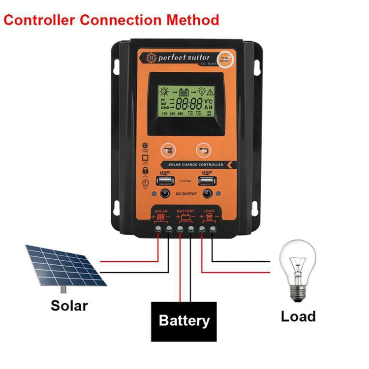 50A 12 / 24V Portable Solar Charging Controller - Others by PMC Jewellery | Online Shopping South Africa | PMC Jewellery | Buy Now Pay Later Mobicred