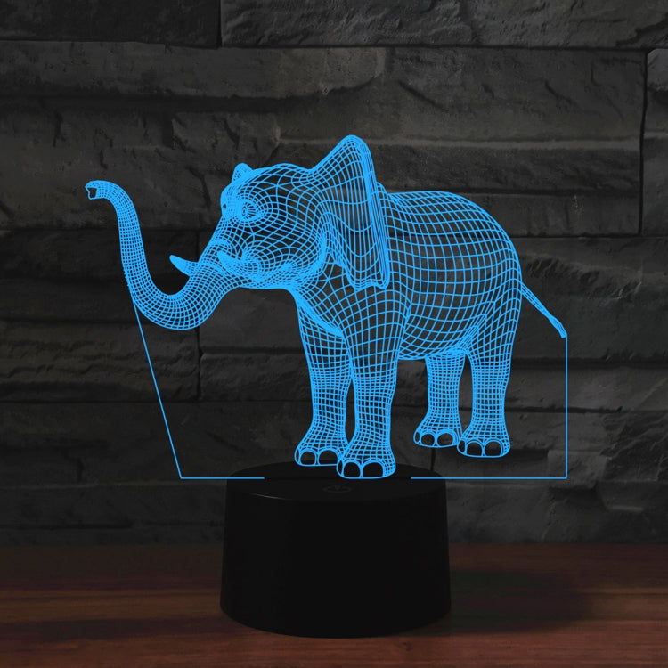 Elephant Shape 3D Colorful LED Vision Light Table Lamp, USB Touch Version - Novelty Lighting by PMC TechLife | Online Shopping South Africa | PMC TechLife | Buy Now Pay Later Mobicred