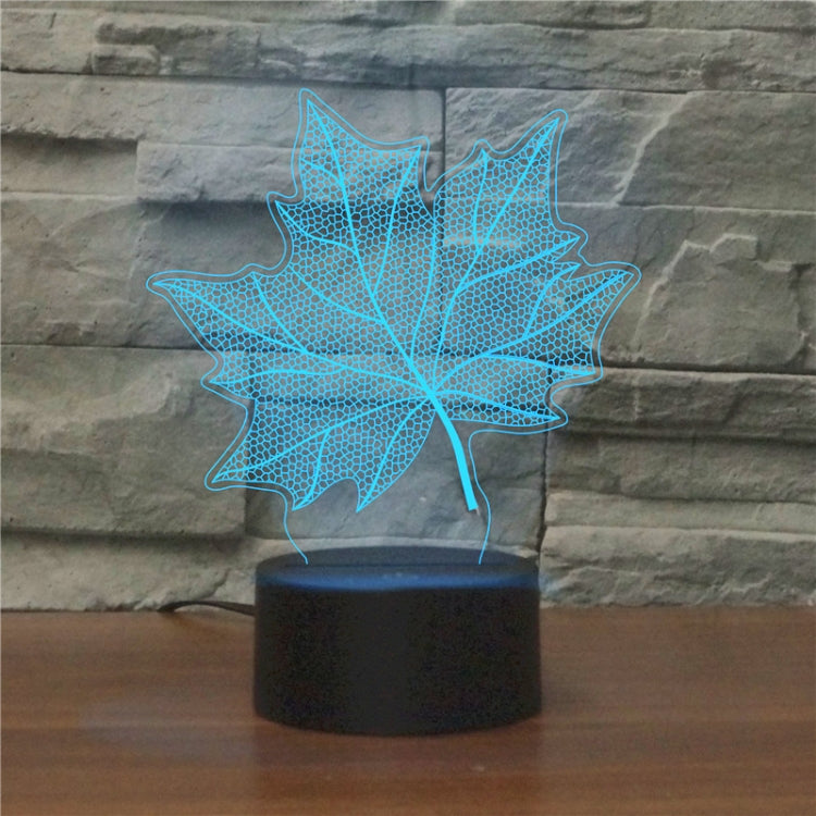 Maple Leaf Shape 3D Colorful LED Vision Light Table Lamp, USB Touch Version - Novelty Lighting by PMC TechLife | Online Shopping South Africa | PMC TechLife | Buy Now Pay Later Mobicred