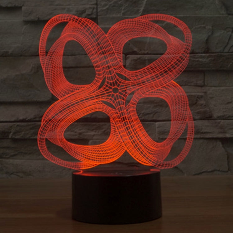 Four Circle Abstract Style 3D Touch Switch Control LED Light , 7 Color Discoloration Creative Visual Stereo Lamp Desk Lamp Night Light - Novelty Lighting by PMC TechLife | Online Shopping South Africa | PMC TechLife | Buy Now Pay Later Mobicred