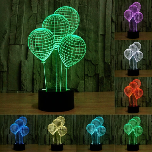 Balloon Style 3D Touch Switch Control LED Light , 7 Color Discoloration Creative Visual Stereo Lamp Desk Lamp Night Light - Novelty Lighting by PMC Jewellery | Online Shopping South Africa | PMC Jewellery | Buy Now Pay Later Mobicred