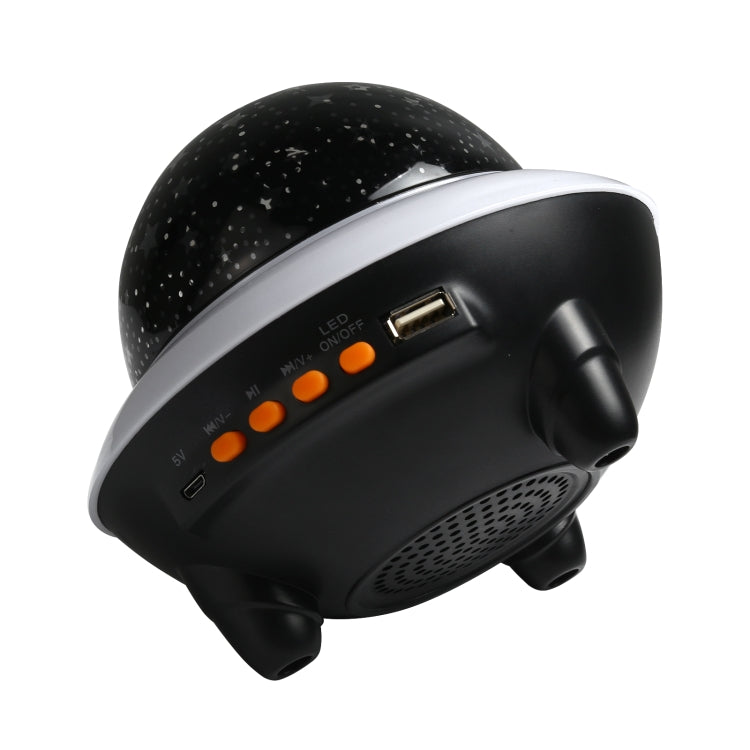 LED Flying Saucer Starry Sky Light Bluetooth Music Star Projection Night Light with Remote Control (Black) - Night Lights by PMc TechLife | Online Shopping South Africa | PMc TechLife | Buy Now Pay Later Mobicred