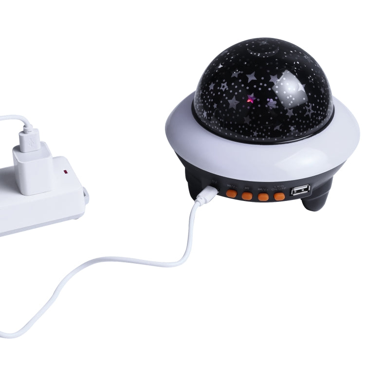 LED Flying Saucer Starry Sky Light Bluetooth Music Star Projection Night Light with Remote Control (Black) - Night Lights by PMc TechLife | Online Shopping South Africa | PMc TechLife | Buy Now Pay Later Mobicred