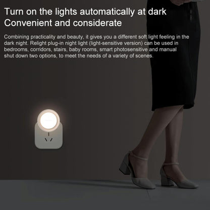 Original Xiaomi Youpin Yeelight LED Round Plug-in Light-sensitive Night Light Jelly3,US Plug(White) - Night Lights by Xiaomi | Online Shopping South Africa | PMC Jewellery | Buy Now Pay Later Mobicred