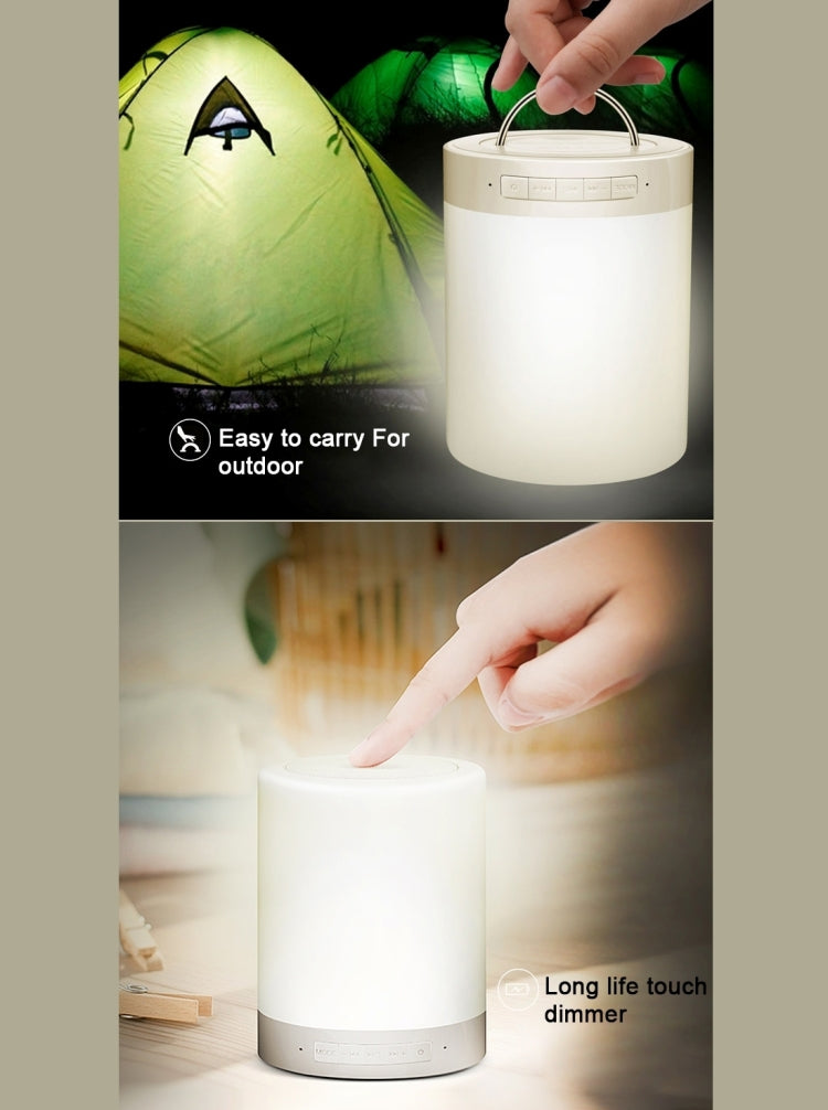 388 Atmosphere Light Music Table Lamp Multifunctional Wireless Bluetooth Speaker , with LED Light & Handle, Support AUX IN & Hands-free Answer & TF Card - Night Lights by PMc TechLife | Online Shopping South Africa | PMc TechLife | Buy Now Pay Later Mobicred