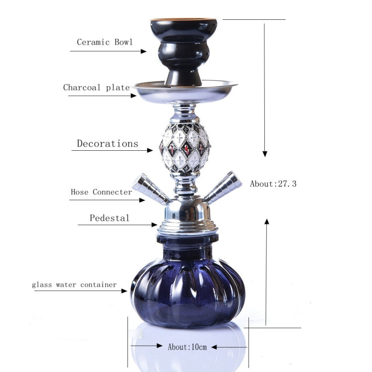 08-023 Double Pipe Glass Hookah Set (Green) - free shipping - PMC TechLife - Order now!