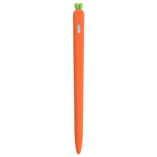 LOVE MEI For Apple Pencil 2 Carrot Shape Stylus Pen Silicone Protective Case Cover(Orange) - Pencil Accessories by LOVE MEI | Online Shopping South Africa | PMC Jewellery