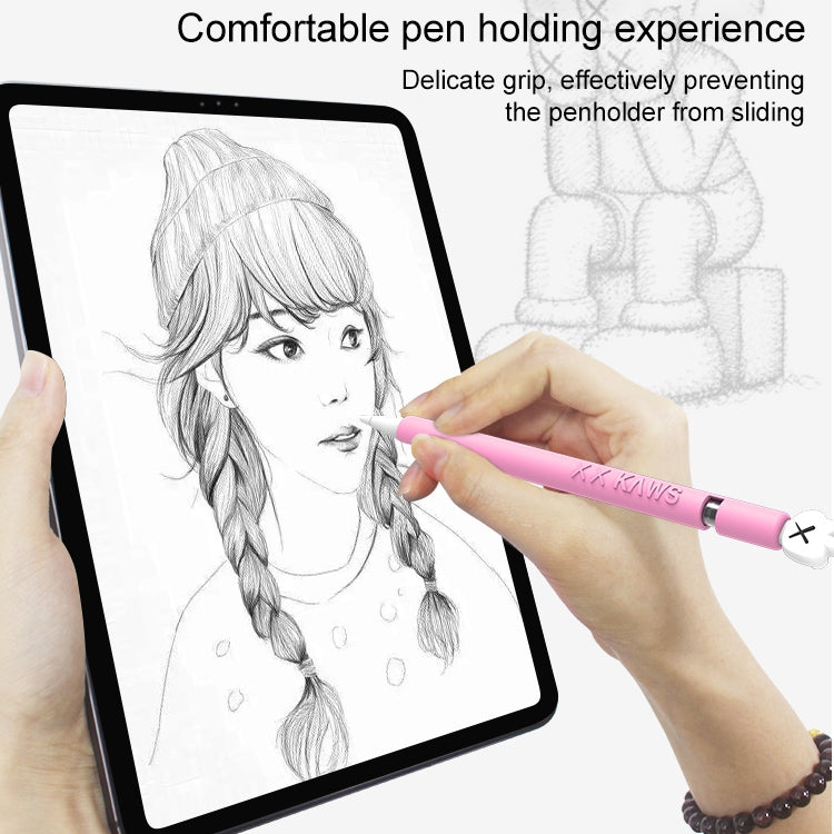 LOVE MEI For Apple Pencil 2 Middle Finger Shape Stylus Pen Silicone Protective Case Cover (Black) - Pencil Accessories by LOVE MEI | Online Shopping South Africa | PMC Jewellery