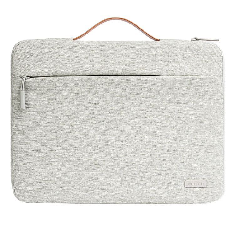 For 16 inch Laptop Zipper Waterproof  Handheld Sleeve Bag (Beige White) - 13.3 inch by PMC Jewellery | Online Shopping South Africa | PMC Jewellery | Buy Now Pay Later Mobicred