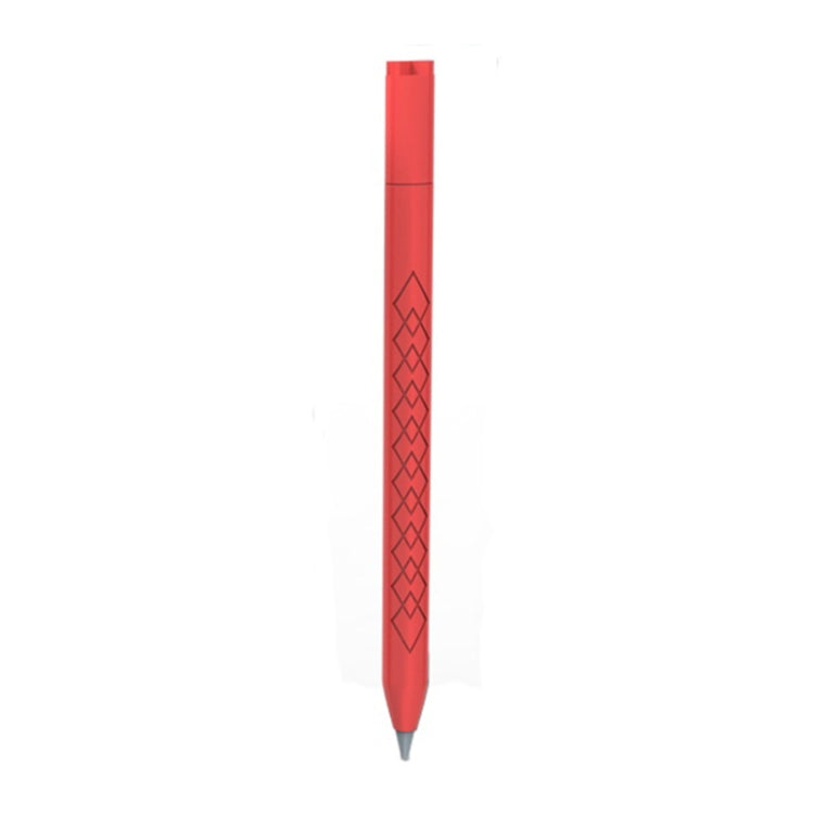 For Apple Pencil (USB-C) Diamond Pattern Silicone Stylus Pen Protective Case (Red) - Pencil Accessories by PMC Jewellery | Online Shopping South Africa | PMC Jewellery | Buy Now Pay Later Mobicred