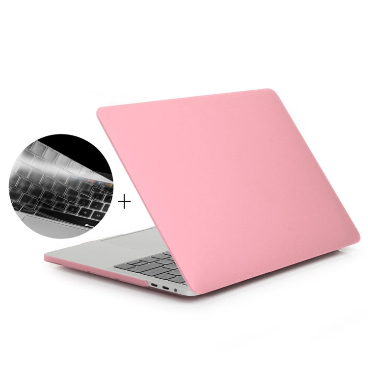 ENKAY Hat-Prince 2 in 1 Frosted Hard Shell Plastic Protective Case + Europe Version Ultra-thin TPU Keyboard Protector Cover for 2016 MacBook Pro 13.3 Inch with Touch Bar (A1706) (Pink) - MacBook Pro Cases by ENKAY | Online Shopping South Africa | PMC Jewellery | Buy Now Pay Later Mobicred