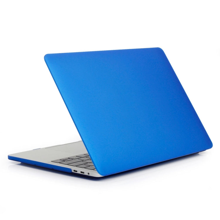 ENKAY Hat-Prince 2 in 1 Frosted Hard Shell Plastic Protective Case + Europe Version Ultra-thin TPU Keyboard Protector Cover for 2016 MacBook Pro 15.4 Inch with Touch Bar (A1707) (Dark Blue) - MacBook Pro Cases by ENKAY | Online Shopping South Africa | PMC Jewellery | Buy Now Pay Later Mobicred