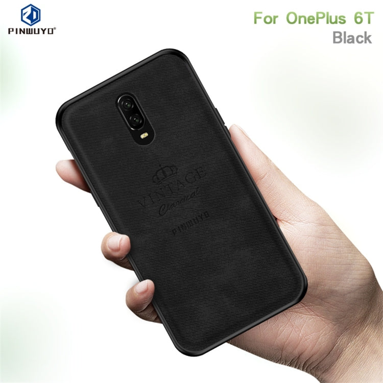 PINWUYO Shockproof Waterproof Full Coverage PC + TPU + Skin Protective Case for One Plus 6T (Black) - More Brand by PINWUYO | Online Shopping South Africa | PMC Jewellery | Buy Now Pay Later Mobicred