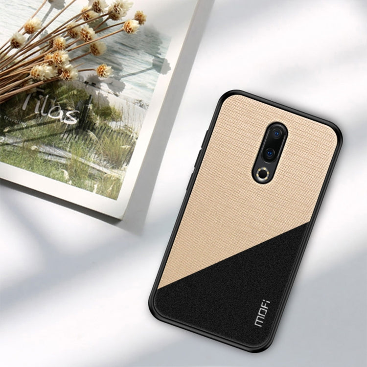 MOFI Shockproof TPU + PC + Cloth Pasted Case for Meizu 16 Plus (Gold) - Meizu by MOFI | Online Shopping South Africa | PMC Jewellery | Buy Now Pay Later Mobicred