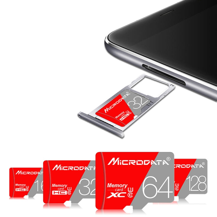 MICRODATA 128GB Class10 Red and Grey TF(Micro SD) Memory Card - Micro SD Card by MiCRODATA | Online Shopping South Africa | PMC Jewellery | Buy Now Pay Later Mobicred