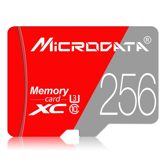 MICRODATA 256GB Class10 Red and Grey TF(Micro SD) Memory Card - Micro SD Card by MiCRODATA | Online Shopping South Africa | PMC Jewellery | Buy Now Pay Later Mobicred