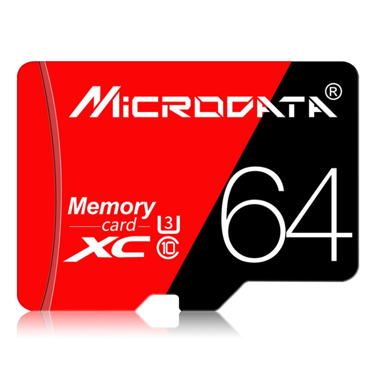 MICRODATA 64GB High Speed U3 Red and Black TF(Micro SD) Memory Card - free shipping - PMC TechLife - Order now!