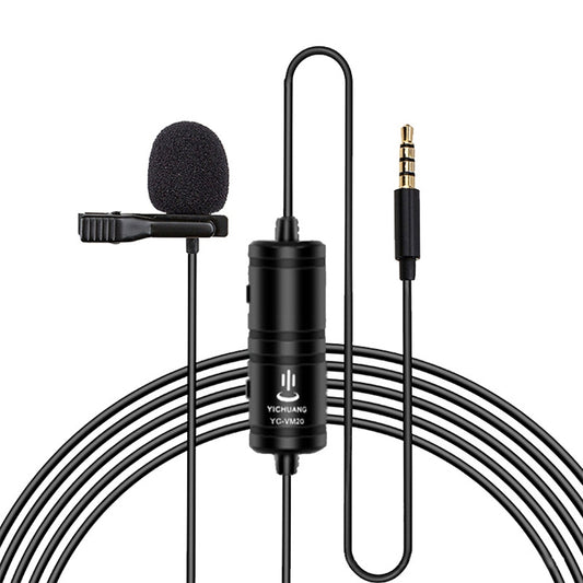 YICHUANG YC-VM20 3.5mm Port Video Recording Omnidirectional Lavalier Microphone, Cable Length: 6m - Microphone by YICHUANG | Online Shopping South Africa | PMC Jewellery | Buy Now Pay Later Mobicred