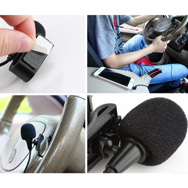 ZJ025MR Stick-on Clip-on Lavalier 2.5mm Jack Mono Microphone for Car GPS / Bluetooth Enabled Audio DVD External Mic, Cable Length: 3m - Microphone by PMC Jewellery | Online Shopping South Africa | PMC Jewellery