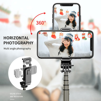 L03 Aluminum Alloy Foldable Bluetooth Tripod Selfie Stick (Black) - Selfie Sticks by PMC Jewellery | Online Shopping South Africa | PMC Jewellery | Buy Now Pay Later Mobicred