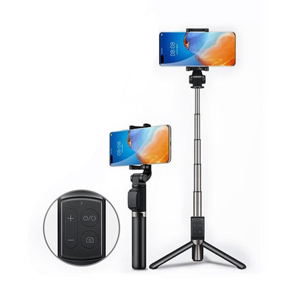 Huawei CF15 Pro Mobile Phone Bluetooth Mini Selfie Stick Live Floor Tripod Bracket(Black) - Selfie Sticks by Huawei | Online Shopping South Africa | PMC Jewellery | Buy Now Pay Later Mobicred