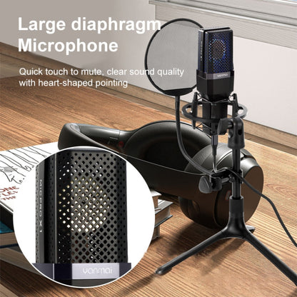 Yanmai X1 4 in 1 Foldable Lifting Professional Desktop Live Broadcast Cardioid Pointing Condenser Recording Microphone Set with Blowout Net & Shockproof Mount & 1.8m USB-C / Type-C Cable - Microphone by Yanmai | Online Shopping South Africa | PMC Jewellery | Buy Now Pay Later Mobicred