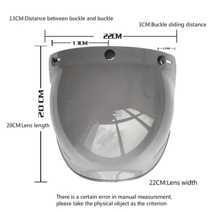 Soman Motorcycle Bubble Visor Open Face Helmet Visor Helmet Windshield Shield with Transparent Frame(Colour) - Helmets by SOMAN | Online Shopping South Africa | PMC Jewellery | Buy Now Pay Later Mobicred