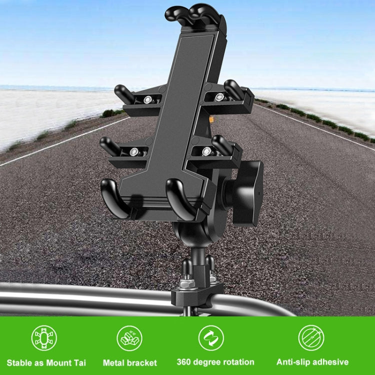 M10 Bolt Ball-Head Motorcycle Multi-function Eight-jaw Aluminum Phone Navigation Holder Bracket - Holder by PMC Jewellery | Online Shopping South Africa | PMC Jewellery | Buy Now Pay Later Mobicred