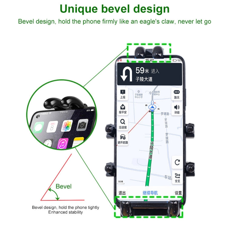 U-shaped Bolt Ball-Head Motorcycle Handlebar Multi-function Eight-jaw Aluminum Phone Navigation Holder Bracket with Anti-theft Knobs - free shipping - PMC TechLife - Order now!