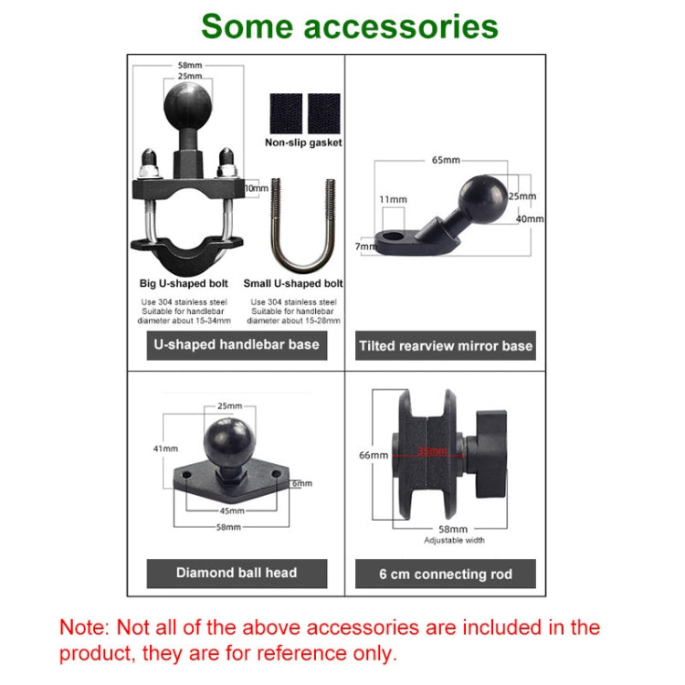 M8 Bolt Ball-Head Motorcycle Multi-function Eight-jaw Aluminum Phone Navigation Bracket with Anti-theft Knobs - free shipping - PMC TechLife - Order now!