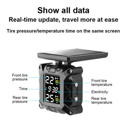 M9 Motorcycle Solar Wireless Tire Pressure Monitor  Tire Pressure - Electrical System by PMC Jewellery | Online Shopping South Africa | PMC Jewellery | Buy Now Pay Later Mobicred