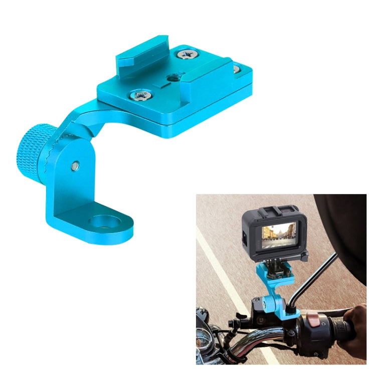 RUIGPRO Motorcycle Handlebar Alloy Phone Bracket for GoPro HERO9 Black / HERO8 Black /7 /6 /5, Insta360 One R, DJI Osmo Action, Xiaoyi Sport Cameras(Cyan) - Bicycle Handlebar Mount by PMC Jewellery | Online Shopping South Africa | PMC Jewellery | Buy Now Pay Later Mobicred
