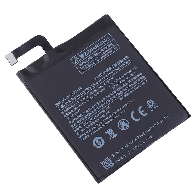 BM39 3250mAh for Xiaomi Mi 6 Li-Polymer Battery - For Xiaomi by PMC Jewellery | Online Shopping South Africa | PMC Jewellery | Buy Now Pay Later Mobicred