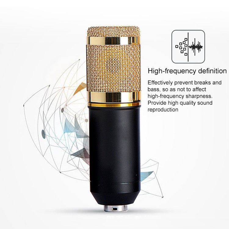 BM-800 Network K-Song Dedicated High-end Metal Shock Mount Microphone Set(Black) - Microphone by PMC TechLife | Online Shopping South Africa | PMC TechLife | Buy Now Pay Later Mobicred