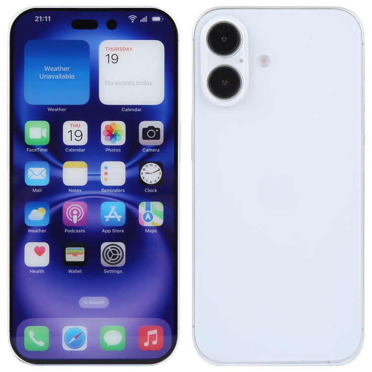 For iPhone 16 Plus Color Screen Non-Working Fake Dummy Display Model (White) - For iPhone & iPad by PMC Jewellery | Online Shopping South Africa | PMC Jewellery | Buy Now Pay Later Mobicred