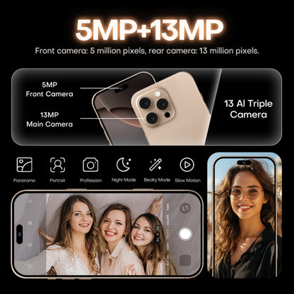 i16 Pro Max / A08, 3GB+32GB, 6.73 inch Screen, Face Identification, Android 8.1 MTK6753 Octa Core, Network: 3G, Dual SIM, EU Plug (Black) -  by PMC Jewellery | Online Shopping South Africa | PMC Jewellery | Buy Now Pay Later Mobicred