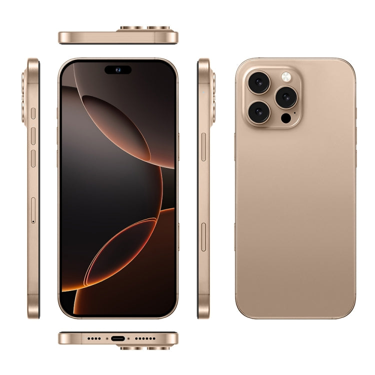 i16 Pro Max / A08A, 3GB+64GB, 6.73 inch Screen, Face Identification, Android 8.1 MTK6753 Octa Core, Network: 4G, Dual SIM, EU Plug (Gold) -  by PMC Jewellery | Online Shopping South Africa | PMC Jewellery | Buy Now Pay Later Mobicred