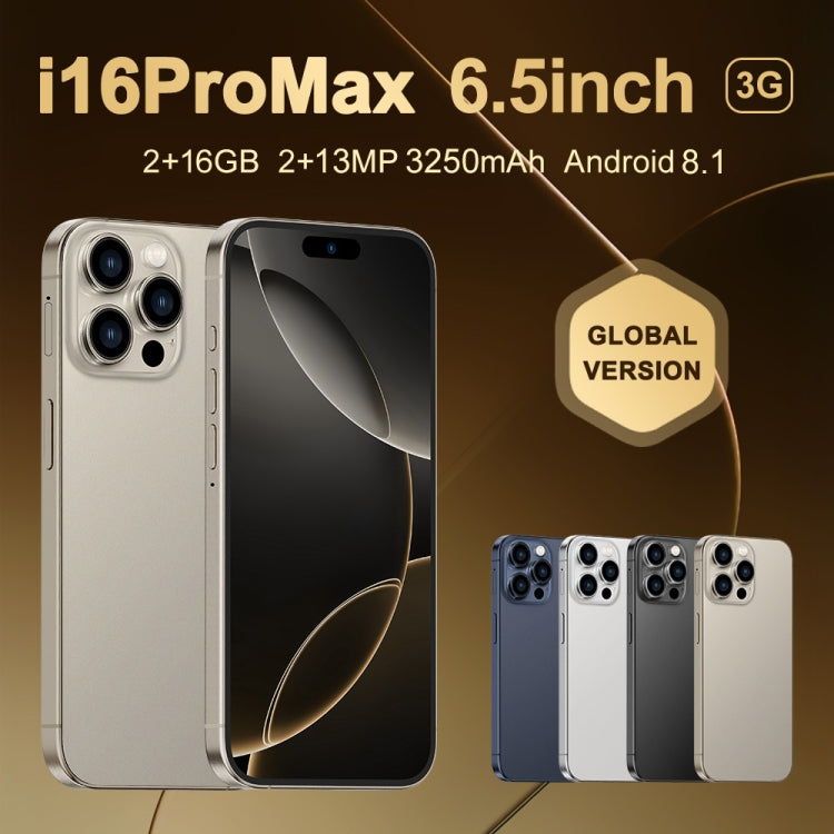 i16 Pro Max / Q5, 2GB+16GB, 6.5 inch Screen, Face Identification, Android 8.1 MTK6580P Quad Core, Network: 3G, Dual SIM, AU Plug (Blue) -  by PMC Jewellery | Online Shopping South Africa | PMC Jewellery | Buy Now Pay Later Mobicred