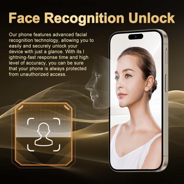 i16 Pro Max / Q5, 2GB+16GB, 6.5 inch Screen, Face Identification, Android 8.1 MTK6580P Quad Core, Network: 3G, Dual SIM, AU Plug (Gold) -  by PMC Jewellery | Online Shopping South Africa | PMC Jewellery | Buy Now Pay Later Mobicred