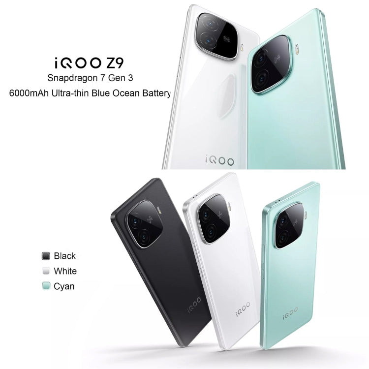 vivo iQOO Z9, Dual Back Cameras, 12GB+256GB, Face ID Screen Fingerprint Identification, 6.78 inch Android 14.0 OriginOS 4 Snapdragon 7 Gen 3 Octa Core 2.63GHz, OTG, NFC, Network: 5G, Support Google Play (Mint Green) - vivo by vivo | Online Shopping South Africa | PMC Jewellery | Buy Now Pay Later Mobicred